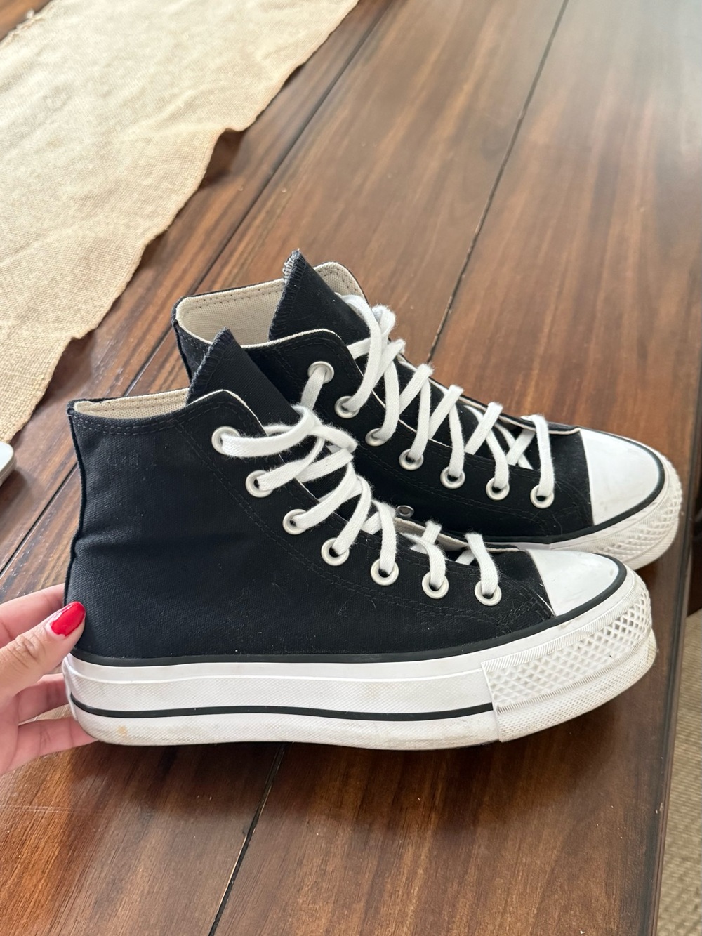 Converse Black and White High-Top Canvas Sneakers